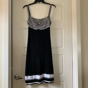 Missoni Black and White Striped Midi Dress
